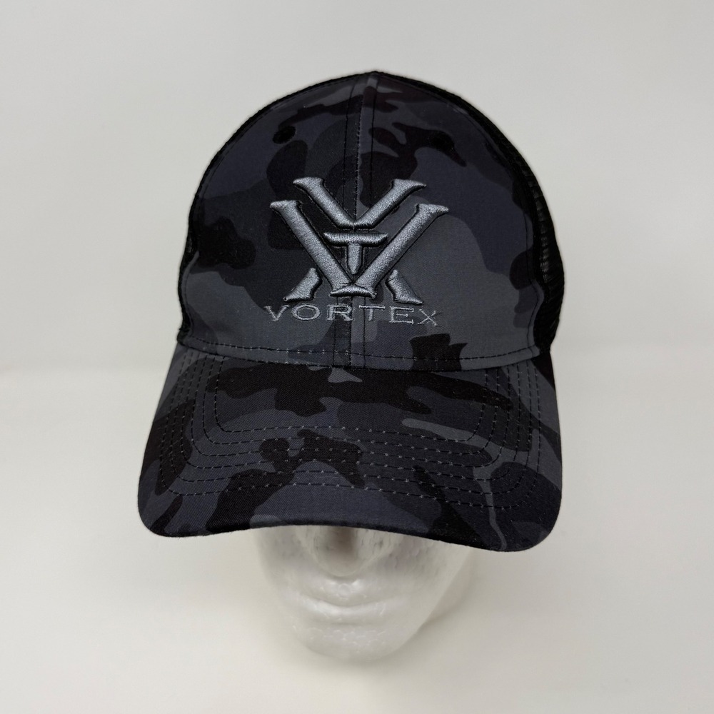 Vortex Optics Mens Black Multicam Camo Trucker Hat Mesh Snapback‎ Logo Cap OSFM